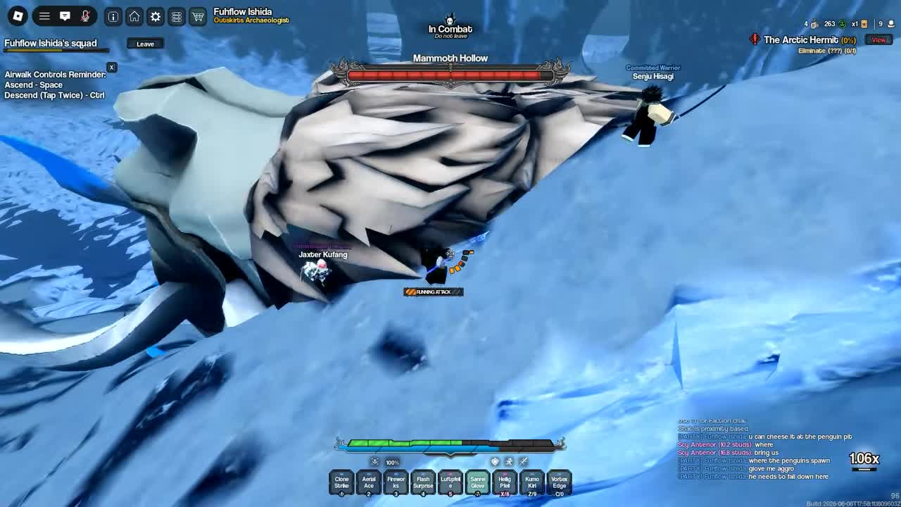 VV Ultimatum Mammoth boss fight in Arctic Tundra with Air Walk